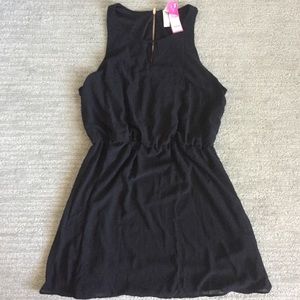 🎉 Xhilaration Black Sleeveless Keyhole Dress (LG)